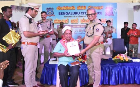 ಬೆಂಗಳೂರು ಪೊಲೀಸ್ ಆಯುಕ್ತರು :ದಯಾನಂದ ಸುಬ್ರಮಣ್ಯ ಅವರಿಗೆ ಗೌರವಿಸಿದರು