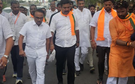 ಸಕ್ಕರೆ ನಾಡಿನಲ್ಲಿ ಶಶೀಲ್ ನಮೋಶಿ ಪಾದಯಾತ್ರೆ