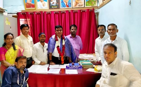 ಗ್ರೇಡ್-೧ ಅಧಿಕ್ಷಕರಾಗಿ ಅಧಿಕಾರ ವಹಿಸಿಕೊಂಡ ಡಾ. ಲೋಕೇಶಗೆ ಸನ್ಮಾನ.