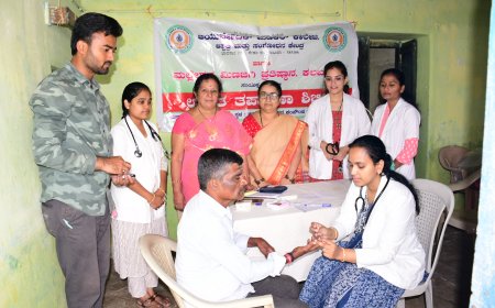 ಡಾ.ಇಂದಿರಾ ಶಕ್ತಿ ಅವರಿಂದ ಉಚಿತ ಆರೋಗ್ಯ ತಪಾಸಣಾ ಶಿಬಿರ ನಡೆಯಿತು.