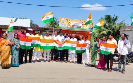 ವಾಡಿ ಯಲ್ಲಿ ತಿರಂಗ ಅಭಿಯಾನದ ಜಾಗೃತಿ ಜಾಥಾ