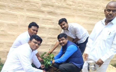 ಕೃಷ್ಣಾ ಗ್ರಾಮೀಣ ಬ್ಯಾಂಕ್ ಅಧಿಕಾರಿಗಳಿಂದ ಸಸಿ ನೆಟ್ಟು ಸ್ವಾತಂತ್ರ್ಯೋತ್ಸವದ ಸಂಭ್ರಮ  ಆಚರಿಸಿದರು