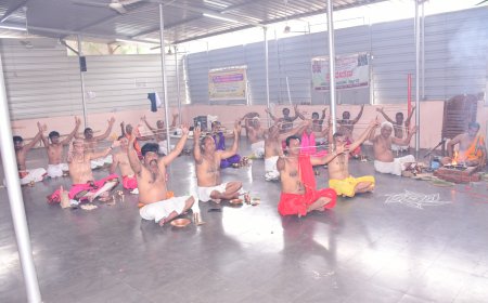 ಜಗತ್ತ ನಗರದ ರಾಘವೇಂದ್ರ ಸ್ವಾಮಿ ಮಠದಲ್ಲಿ ಹೋಮ ಹವನ