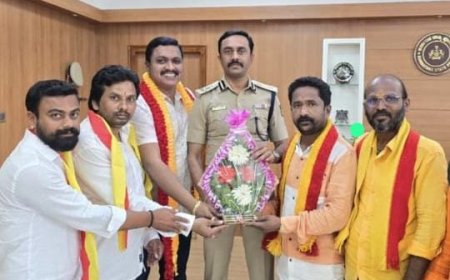 ನಗರ ಪೋಲಿಸ ಆಯುಕ್ತರಿಗೆ ಕರವೇ ಸಂಘಟನೆಯಿಂದ ಸನ್ಮಾನ