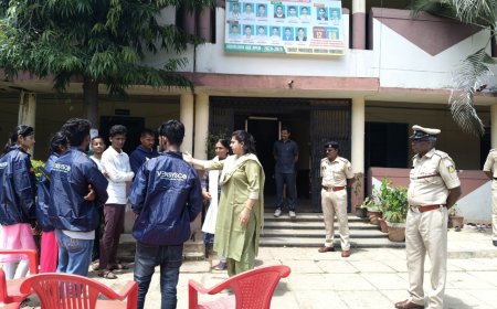 ಪ್ರೊಬೇಷನರ್ಸ್ ನೇಮಕಾತಿಗೆ ಪರೀಕ್ಷೆ ಹಿನ್ನೆಲೆ, ಪರೀಕ್ಷಾ ಕೇಂದ್ರಕ್ಕೆ ಡಿ.ಸಿ.ಭೇಟಿ :