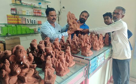 ವಾಡಿ ಯಲ್ಲಿ ಬಣ್ಣವಿಲ್ಲದ ಗಣಪನಿಗೆ ಬೇಡಿಕೆ.