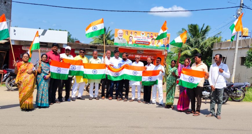 ವಾಡಿ ಯಲ್ಲಿ ತಿರಂಗ ಅಭಿಯಾನದ ಜಾಗೃತಿ ಜಾಥಾ