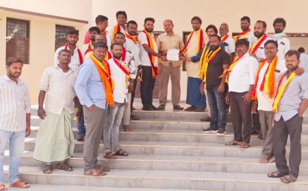 ವಿವಿಧ ಬೇಡಿಕೆಗಳ ಈಡೇರಿಕೆಗೆ ಗುರುಮಠಕಲ್ ತಹಶೀಲ್ದಾರರಿಗೆ ಕರವೆ ಒತ್ತಾಯ.