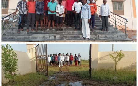ಉಮೇಶ್ ಕೆ ಮುದ್ನಾಳ್ ನೇತೃತ್ವದಲ್ಲಿ  ವಸತಿ ನಿಲಯದ  ವಿದ್ಯಾರ್ಥಿಗಳು ದಿಢೀರ್ ಪ್ರತಿಭಟನೆ