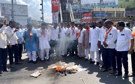 ಕಲಬುರಗಿ | ರಾಹುಲ್ ಗಾಂಧಿ ಹೇಳಿಕೆಯನ್ನು ಖಂಡಿಸಿ ಬೃಹತ್  ಪ್ರತಿಭಟನೆ