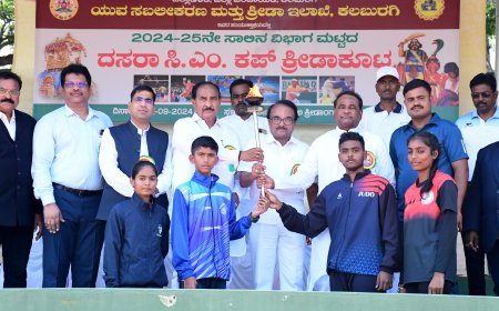 ದಸರಾ ಸಿ.ಎಂ ಕಪ್ ಕ್ರೀಡಾಕೂಟಕ್ಕೆ ಶಾಸಕ ಅಲ್ಲಂಪ್ರಭು ಪಾಟೀಲ್ ಅವರು ಚಾಲನೆ