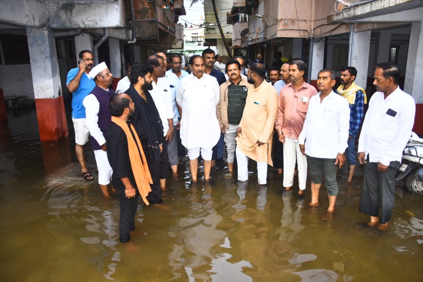 ಮಹಾಲಕ್ಷ್ಮಿ ಲೇಔಟ್ ನಲ್ಲಿ ಮನೆಯಲ್ಲಿ ಮಳೆ ನೀರು, ಅಲ್ಲಮಪ್ರಭು ಪಾಟೀಲ್ ವೀಕ್ಷಣೆ