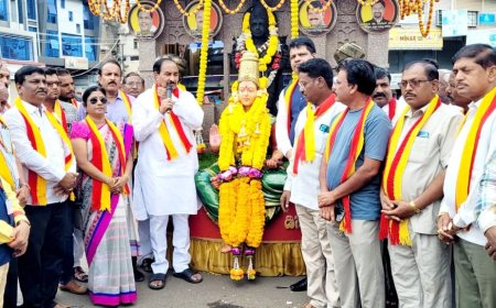 ಕಲಬುರಗಿಯಲ್ಲಿ ಕನ್ನಡ ಜ್ಯೋತಿ ರಥ ಯಾತ್ರೆಗೆ ಅದ್ಧೂರಿ ಸ್ವಾಗತ: