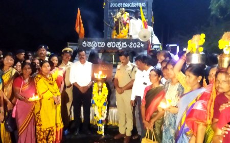 ಕಿತ್ತೂರು ರಾಣಿ ಚೆನ್ನಮ್ಮ ವಿಜಯ ಜ್ಯೋತಿ ರಥಯಾತ್ರೆ ಶಹಾಬಾದ್ಭ,ವ್ಯ ಸ್ವಾಗತ