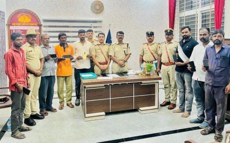 ಕಳವಾಗಿದ್ದ 8 ಮೊಬೈಲ್‌ ಪತ್ತೆ: ವಾರಸುದಾರರಿಗೆ ಹಸ್ತಾಂತರ