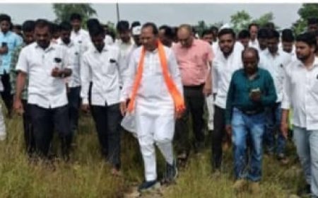ಚಿಮ್ಮೇಗಾಂವದಲ್ಲಿ ವಸತಿ ಶಾಲೆ ಸ್ಥಳ ಪರಿಶೀಲನೆ; ಪ್ರಭು ಚವ್ಹಾಣ