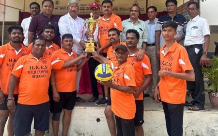 2024 ಪ್ರತಿಷ್ಠಿತ ಹೈ ಕ ಶಿ ಸಿಬ್ಬಂದಿ ವಾಲಿಬಾಲ್ ಕಪ್  ಬಿ ವಿ ಭೂಮರೆಡ್ಡಿ ಕಾಲೇಜು ಬೀದರ್ ಮಡಿಲಿಗೆ