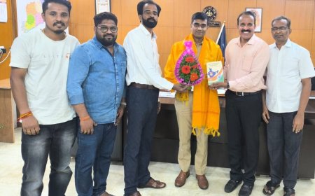 ಯಾದಗಿರಿ ನೂತನ ಎಸ್.ಪಿ.  ಪೃಥ್ವಿಕ್ ಶಂಕರ್ ಅವರಿಗೆ ಪೆರ್ಲ ಅವರಿಂದ ಸನ್ಮಾನ