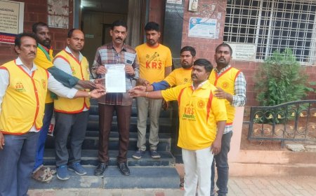 JJM ಕಳಪೆ ಕಾಮಗಾರಿಯನ್ನು ನಿಲ್ಲಿಸಿ ಗುಣಮಟ್ಟದ ಕೆಲಸ ಮಾಡಿ ಕೆ ಆರ್ ಎಸ್ ಪಕ್ಷದ ವತಿಯಿಂದ ದೂರು.