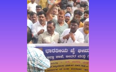 ಅಮಲಾಪೂರ ಗ್ರಾಮ ಪಂಚಾಯತ್ ಅಭಿವೃದ್ಧಿ ಅಧಿಕಾರಿ ವಜಾಕ್ಕೆ ಆಗ್ರಹಿಸಿ  ಪ್ರತಿಭಟನೆ