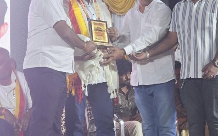 ಉದ್ಯಮಿ ಅಭಿಶೇಕ ಬಾಲಾಜಿಗೆ ಗೌರವ ಸನ್ಮಾನ