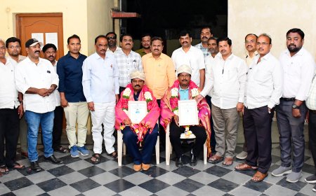 ನೌಕರ ಸಂಘದ ಕಚೇರಿಯಲ್ಲಿ ಪದಾಧಿಕಾರಿಗಳಿಗೆ ಸನ್ಮಾನ