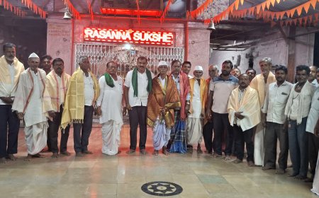 ತೊಗರಿ ಬೆಳೆ ಪರಿಹಾರಕ್ಕೆ ಹೋರಾಟ ಮಾಡಿದ ರೈತರಿಗೆ ಸನ್ಮಾನ