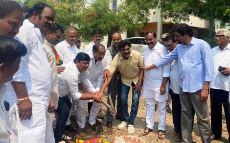 ಶರಣ ನಗರದಲ್ಲಿ ಗಾರ್ಡನ್ ಕಾಂಪೌಂಡ್ ವಾಲ್ ನಿರ್ಮಾಣಕ್ಕೆ ಭೂಮಿ ಪೂಜೆ"