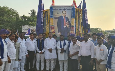ಡಾ. ಬಿ.ಆರ್. ಅಂಬೇಡ್ಕರ್ ಜಯಂತ್ಯೋತ್ಸವದ ಅಂಗವಾಗಿ ಮೆರವಣಿಗೆ