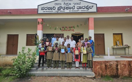 ತಾರಫೈಲ್ ಪ್ರೌಢಶಾಲೆ ಪ್ರಾರಂಭೋತ್ಸವದಲ್ಲಿ ವಿದ್ಯಾರ್ಥಿಗಳನ್ನು ಸ್ವಾಗತಿಸಿದ ಶಶೀಲ್ ನಮೋಶಿ