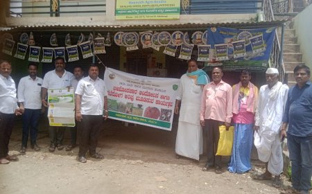 ಬಿಳವಾರ ಗ್ರಾಮದಲ್ಲಿ ಕೃಷಿ ಇಲಾಖೆಯಿಂದ ಬೀಜೋಪಚಾರ ಜಾಗೃತಿ ಅಭಿಯಾನ