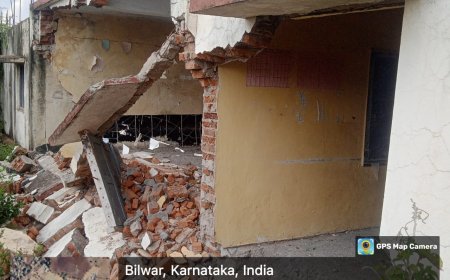 ಬಿಳವಾರ ಗ್ರಾಮದಲ್ಲಿ ಒಂದು ವರ್ಷದಿಂದ   ಬಿರುಕು ಬಿಟ್ಟ ಹೊಸ ಬಡಾವಣೆಯ ಕಿರಿಯ ಪ್ರಾಥಮಿಕ ಶಾಲಾ ಕಟ್ಟಡ ಕಣ್ಣು ಮುಚ್ಚಿ ಕುಳಿತ ಅಧಿಕಾರಿಗಳ ವಿರುದ್ಧ ಮಲ್ಲಣ್ಣ ಎಂ ಪೂಜಾರಿ ಆಕ್ರೋಶ.