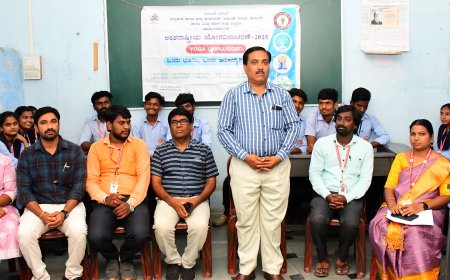 ಎನ್ ದೇಸಾಯಿ ಕಾಲೇಜಿನಲ್ಲಿ ಅಂತರಾಷ್ಟ್ರೀಯ ಯೋಗ ದಿನಾಚರಣೆ-2025