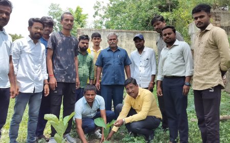 ಯೋಗ ದಿನಾಚರಣೆಯ ಅಂಗವಾಗಿ ಸಸಿಗಳ ನೆಡಿಕೆ