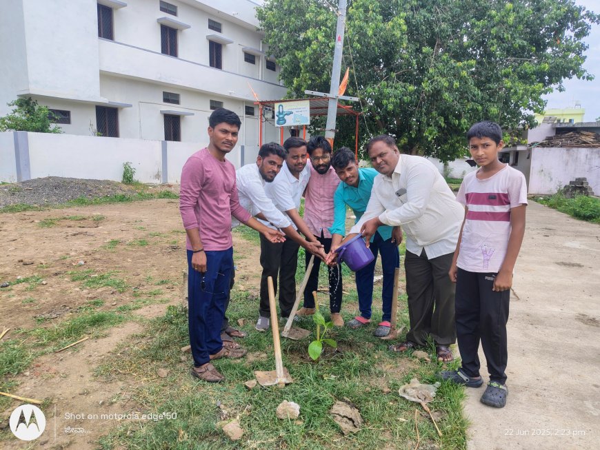 ಸೇಡಂ ರಸ್ತೆಯ ಓಂ ನಗರದಲ್ಲಿ ಸಸಿಯ ನೆಡಿಕೆ ಕಾರ್ಯಾಚರಣೆ