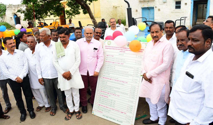 ಮೆಗಾ-ಮ್ಯಾಕ್ರೋ ಯೋಜನೆಯಡಿ ಕೃಷಿ ಯಂತ್ರಧಾರೆ ಕೇಂದ್ರ ಉದ್ಘಾಟನೆ
