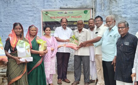 ಗೋಳಾ(ಕೆ): ರೈತರಿಗೆ ಬಿತ್ತನೆ ಬೀಜ ವಿತರಣೆ :..