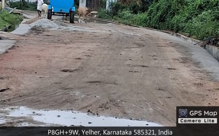 ಯಲ್ಹೇರಿ ಗ್ರಾಮದಲ್ಲಿ ಕೆ.ಕೆ.ಆರ್.ಡಿ.ಬಿ. ಯ ಕಳಪೆ ಕಾಮಗಾರಿ ವಿರುದ್ಧ ಕ.ರಾ. ರೈತ ಸಂಘದ ಆಕ್ರೋಶ