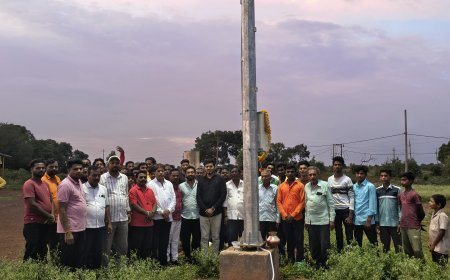 ಹೈ ಮಾಸ್ಕ್ ಬೀದಿ ದೀಪಕ್ಕೆ ಚಾಲನೆ.