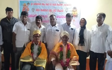 ಸಾಹಿತಿ ಬಸವರಾಜ ಐನೋಳ್ಳಿ, ಪತ್ರಕರ್ತ ಜಗನ್ನಾಥ ಶೇರಿಕಾರ ಅವರಿಗೆ ಸನ್ಮಾನ..