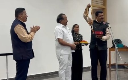 ವಿಧಾನಪರಿಷತ್ ಸದಸ್ಯ ಬಿ.ಜಿ ಪಾಟೀಲ್ ಜಾದೂ ಪ್ರದರ್ಶನದಲ್ಲಿ ಸನ್ಮಾನ ಹಾರ ಪ್ರತ್ಯಕ್ಷ!