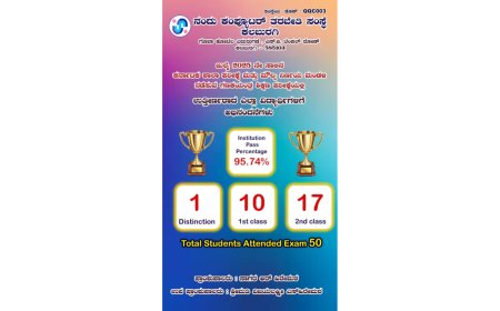 ನಂದು ಕಂಪ್ಯೂಟರ್ಸ್ ತರಬೇತಿ ಕೇಂದ್ರದಿಂದ ಶೇ.95.74ರ ಶ್ರೇಷ್ಠ ಫಲಿತಾಂಶ
