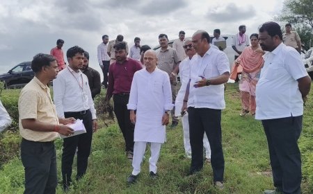 ಬೆಳೆ ಹಾನಿ ವೀಕ್ಷಣೆ ಮಾಡಿದ ಸಚಿವ ಡಾ.ಶರಣಪ್ರಕಾಶ ಪಾಟೀಲ