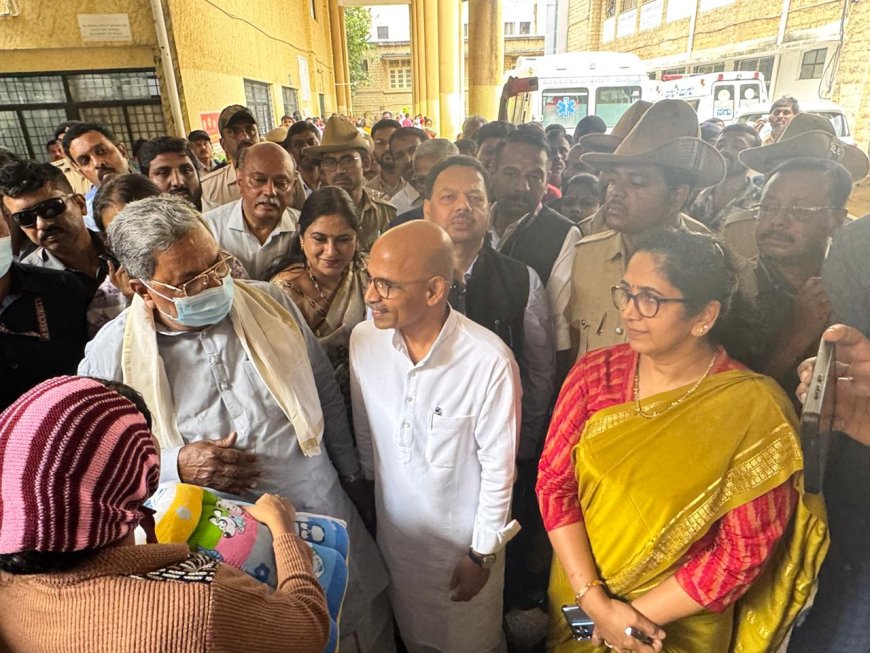 ವಿಕ್ಟೋರಿಯಾ ಆಸ್ಪತ್ರೆಗೆ ಸಿಎಂ, ಸಚಿವ ಡಾ. ಶರಣಪ್ರಕಾಶ್‌ ಪಾಟೀಲ್‌ ದಿಢೀರ್ ಭೇಟಿ