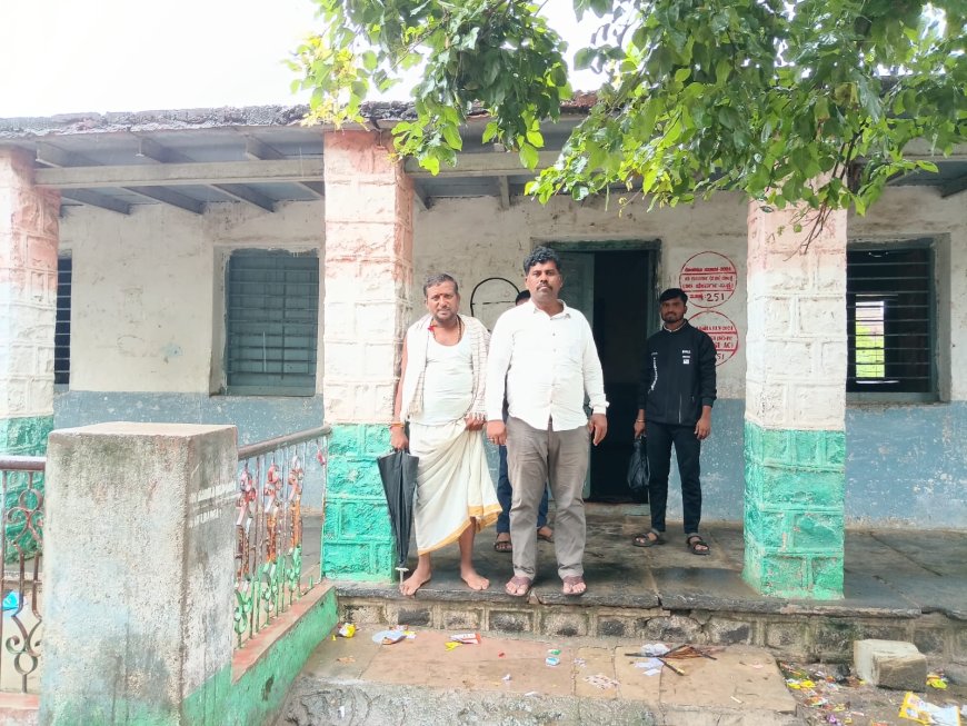 ಬಿಳವಾರ ಸರ್ಕಾರಿ ಹಿರಿಯ ಪ್ರಾಥಮಿಕ ಶಾಲೆಯ ಹಾಳಾದ ಕಟ್ಟಡ; ಭಾರಿ ಮಳೆಯಿಂದ ವಿದ್ಯಾರ್ಥಿಗಳ ಜೀವಕ್ಕೆ ಅಪಾಯ