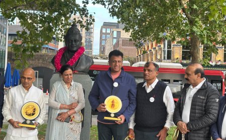 ಲಂಡನಿನ ಬಸವಣ್ಣ ಪ್ರತಿಮೆಗೆ ಭೇಟಿ ನೀಡಿದ ಸಚಿವ ಡಾ.ಶರಣಪ್ರಕಾಶ