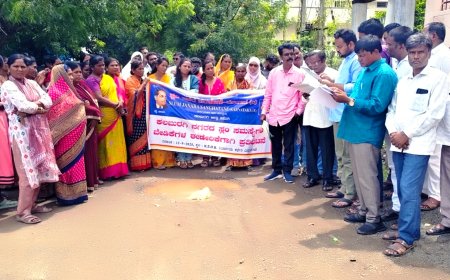 ಕೊಳಚೆ ಪ್ರದೇಶಗಳ ಸಮಸ್ಯೆಗಳ ಬೇಡಿಕೆಗಳ ಈಡೇರಿಸುವಂತೆ ಸ್ಲಂ ಜನರ ಸಂಘಟನೆಯಿಂದ ಪ್ರತಿಭಟನೆ