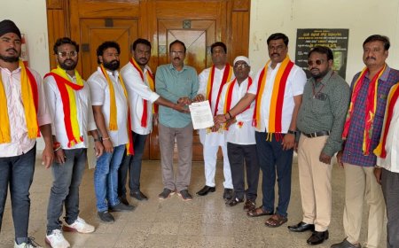 ಕನ್ನಡ ನಾಮಫಲಕವನ್ನು ತೆರವುಗೊಳಿಸಿದ ಅಧಿಕಾರಿಯನ್ನು ವಜಾಗೊಳಿಸುವಂತೆ ಮನವಿ