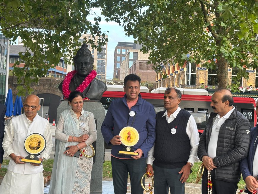 ಲಂಡನಿನ ಬಸವಣ್ಣ ಪ್ರತಿಮೆಗೆ ಭೇಟಿ ನೀಡಿದ ಸಚಿವ ಡಾ.ಶರಣಪ್ರಕಾಶ