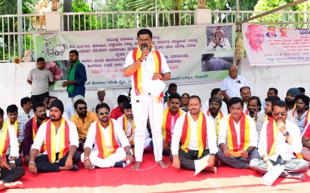 ಕಲ್ಯಾಣ ಕರ್ನಾಟಕ ಹೋರಾಟ ಸಮಿತಿಯ ಪ್ರತಿಭಟನಾ ಧರಣಿಗೆ ಕರ್ನಾಟಕ ನವನಿರ್ಮಾಣ ಸೇನೆ ಜಿಲ್ಲಾ ಘಟಕದಿಂದ ಬೆಂಬಲ